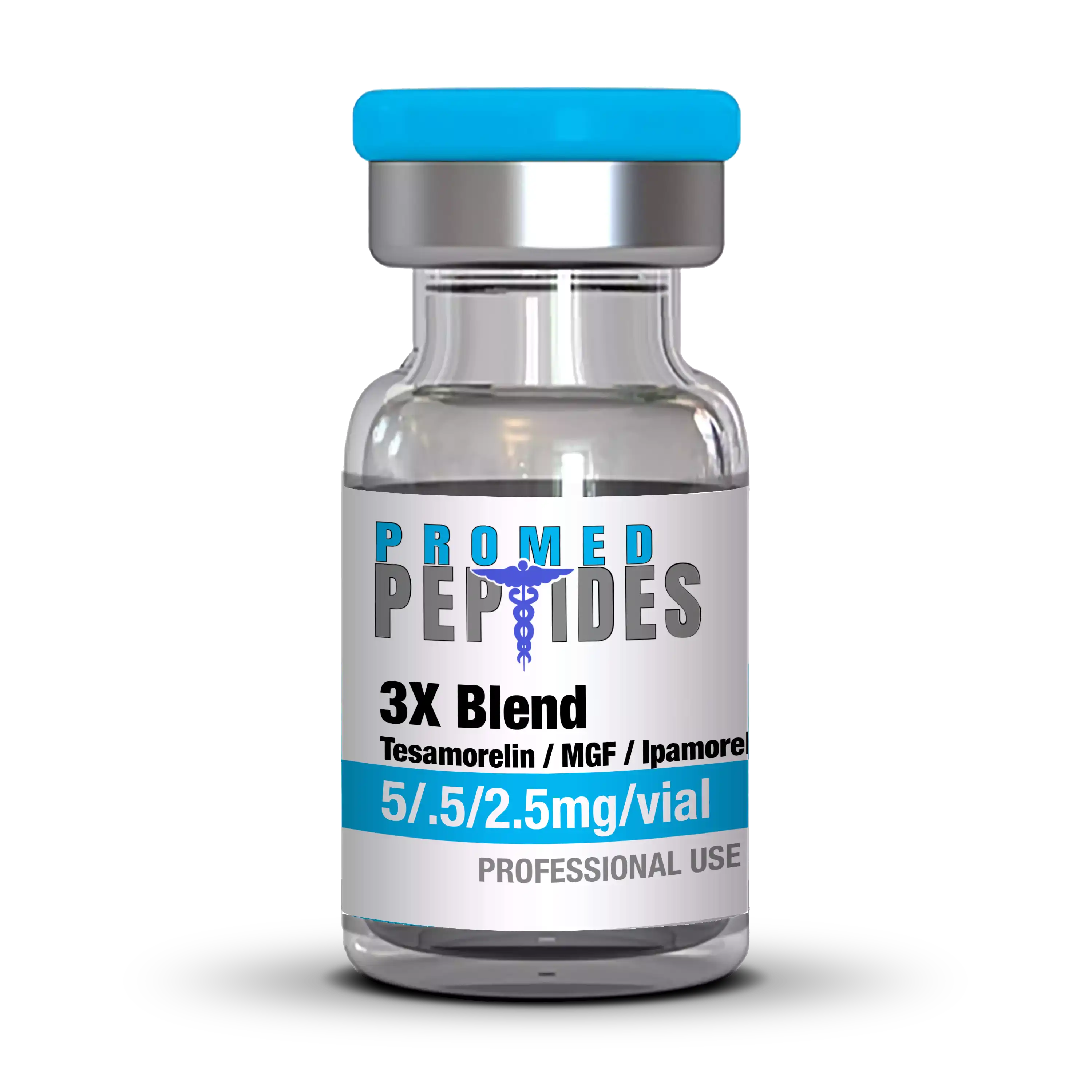 3X Blend Tesamorelin (5mg) / MGF (500mcg) / Ipamorelin (2.5mg) – ProMed Peptides